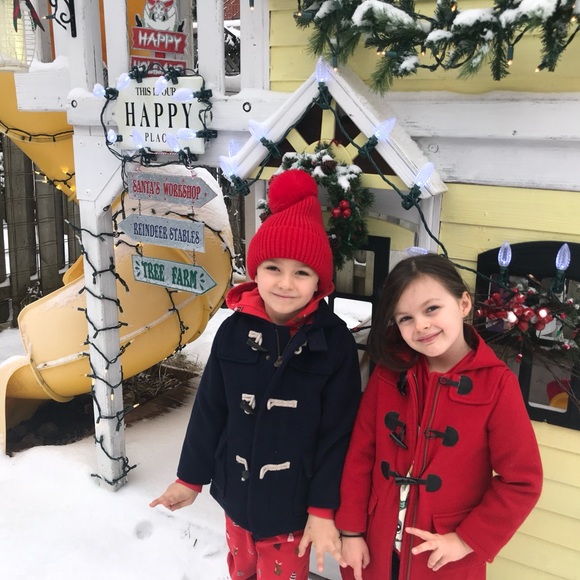 NEW GAP Wool Toggle Coat with Buffalo Plaid Lined Hood - Picture 8 of 9